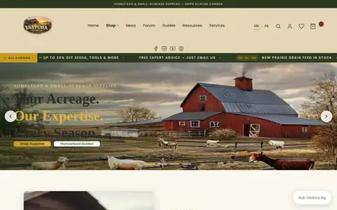Vastura Ag homepage